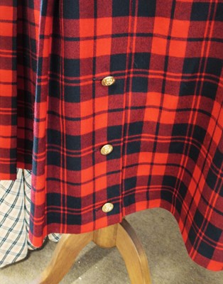 Lot 86 - A tartan pleated skirty by Jobis (estimated...
