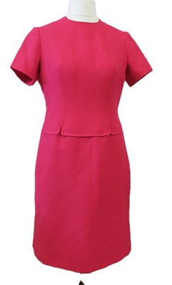 Lot 28 - Peggy French Couture: a bright pink two piece...