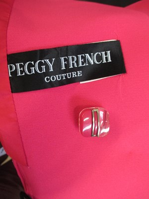 Lot 28 - Peggy French Couture: a bright pink two piece...