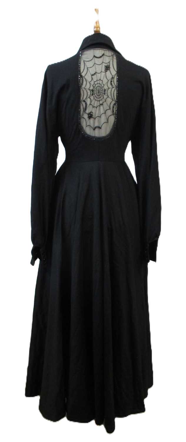 Lot 52 - Jean Varon: a black 'spider web' dress, with...