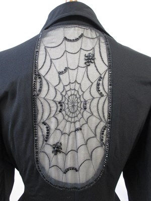 Lot 52 - Jean Varon: a black 'spider web' dress, with...