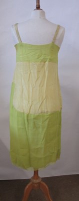 Lot 7 - A 1920's beaded dress, the double layer...