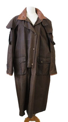 Lot 293 - Mulberry: a gentleman's brown waxed coat, with...