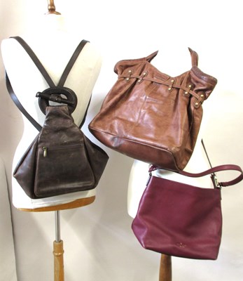 Lot 180 - Three bags: including a brown leather...
