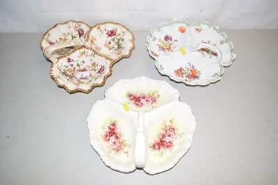 Lot 4 - Three early 20th Century floral decorated hors...