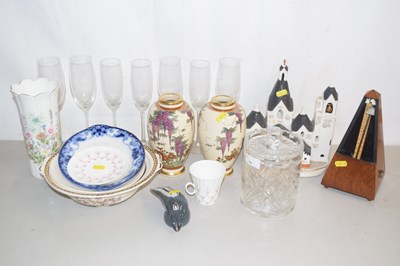 Lot 11 - Mixed Lot: Metronome, various ceramics and...