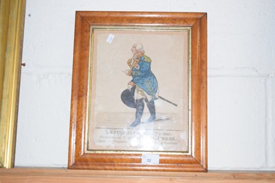 Lot 32 - Early 19th Century coloured print George III