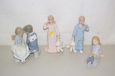 Lot 46 - A group of four porcelain figures to include Nao