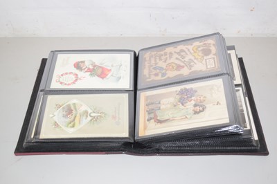 Lot 52 - An album of vintage birthday cards and postcards