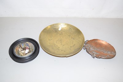 Lot 77 - A Chinese brass bowl together with a Pratt...