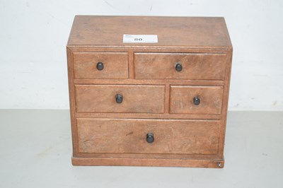 Lot 80 - A small apprentice style five drawer chest...