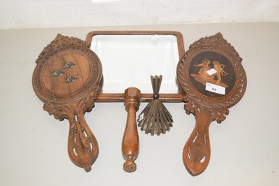 Lot 95 - A pair of Sorento hand mirrors with pierced...