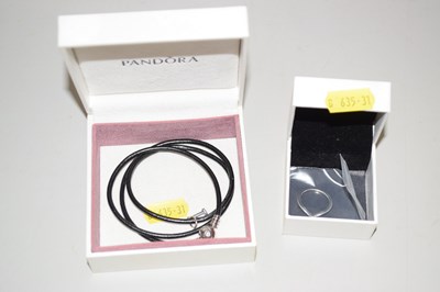 Lot 116 - A Pandora necklace and ring