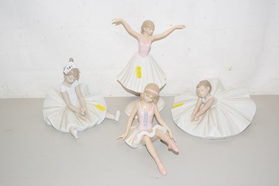 Lot 141 - A group of four porcelain ballerinas by...