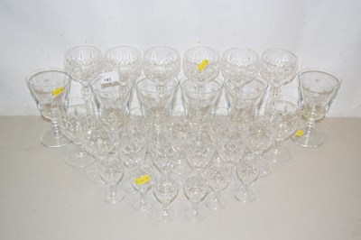 Lot 143 - Mixed Lot: Various Stuart crystal hock, wine...