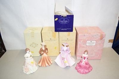 Lot 149 - A group of four Coalport figurines together...