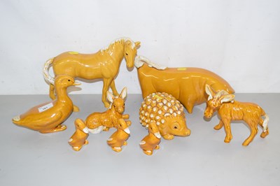 Lot 161 - Mixed Lot: Various brown glazed model animals