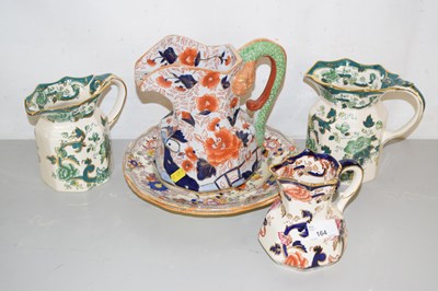 Lot 164 - Mixed Lot: Masons jugs and two similar bowls (6)