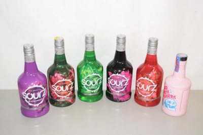 Lot 192 - Five bottles of Sourz Liqueur and one other