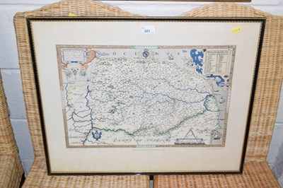 Lot 223 - A reproduction Saxton map of Norfolk