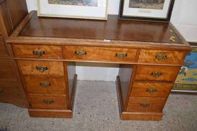Lot 230 - A late Victorian satin walnut twin pedestal...