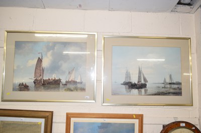 Lot 232 - A pair of coloured prints of shipping scenes