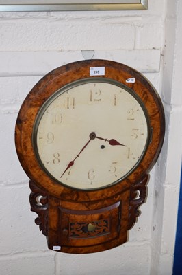 Lot 235 - A Victorian drop dial wall clock