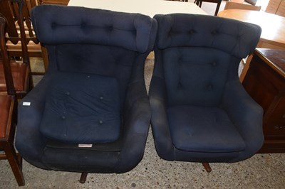 Lot 255 - A pair of vintage Parker Knoll egg chairs,...