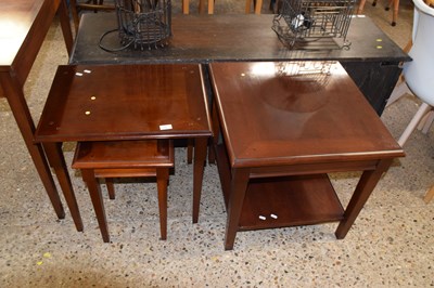 Lot 262 - A modern nest of tables and a matching lamp...
