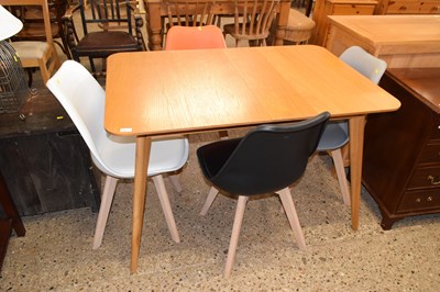 Lot 263 - A modern retro style dining table and four chairs