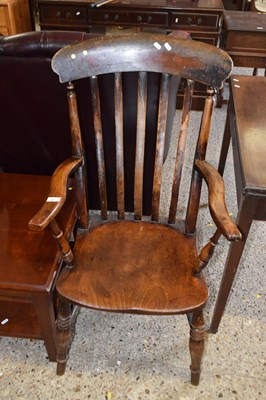 Lot 268 - Victorian elm seated Windsor chair