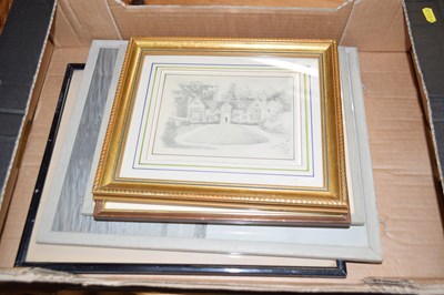 Lot 282 - Box of mixed pictures to include yachting...