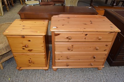 Lot 284 - A modern pine four drawer bedroom chest...