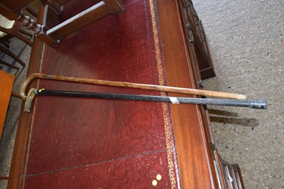 Lot 286 - A horn handle walking stick and one other