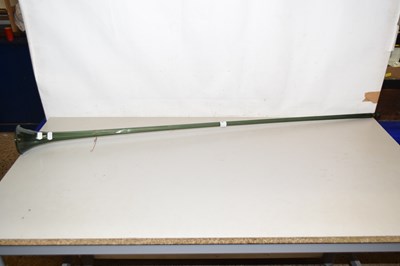 Lot 41 - A ribbed green glass horn