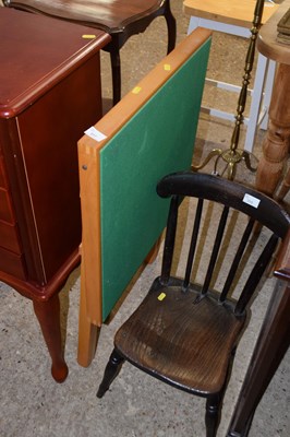 Lot 317 - A folding card table