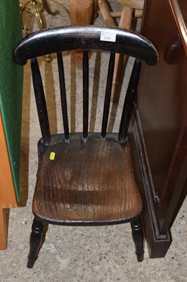 Lot 318 - A Victorian elm seated child's chair