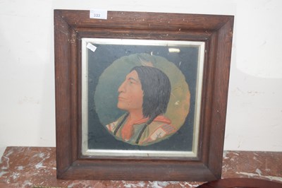 Lot 333 - A framed mixed media study of a Native...