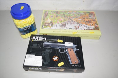 Lot 525 - A BB gun with pellets together with a Village...