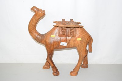 Lot 526 - A hardwood model of a camel
