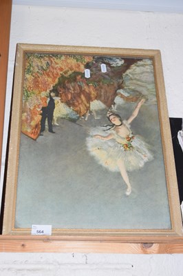 Lot 564 - Coloured print of a Ballerina