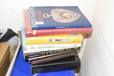 Lot 570 - Box of books, watch and clock related