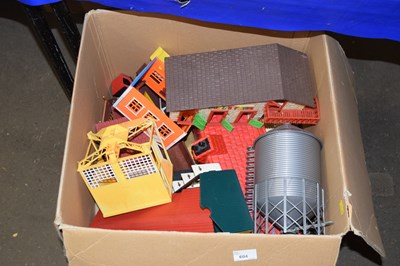 Lot 604 - Box of child's plastic toy farm buildings and...