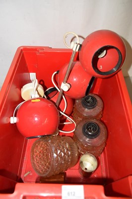 Lot 612 - One box of vintage light fittings