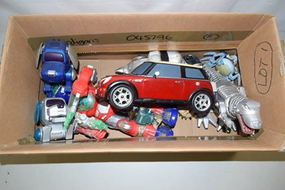 Lot 634 - Box of assorted children's toys to include a...