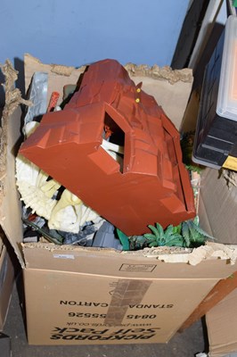 Lot 649 - A large box of various plastic toys