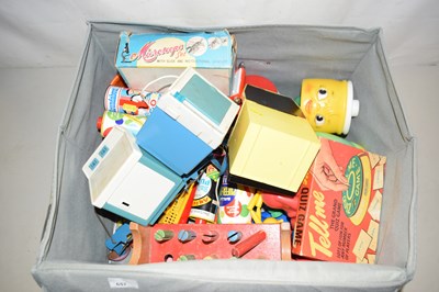 Lot 657 - A box of various children's toys, games etc