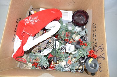 Lot 668 - One box of various ornaments, glass wares,...