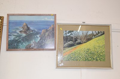Lot 683 - A framed study of a bank of daffodils, signed...