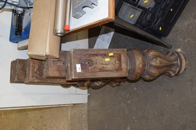 Lot 684 - Four snooker table legs